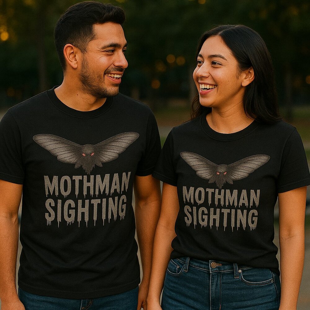 Mothman Sighting T-Shirt, Cryptid, Graphic Tee, Unisex, Softstyle, Breathable
